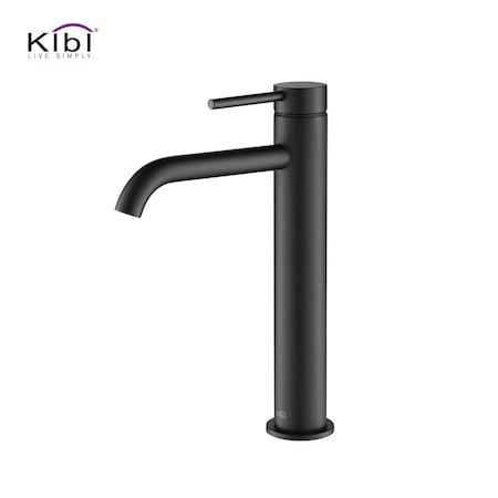 Kibi Circular Single Handle Bathroom Vessel Sink Faucet KBF1009MB